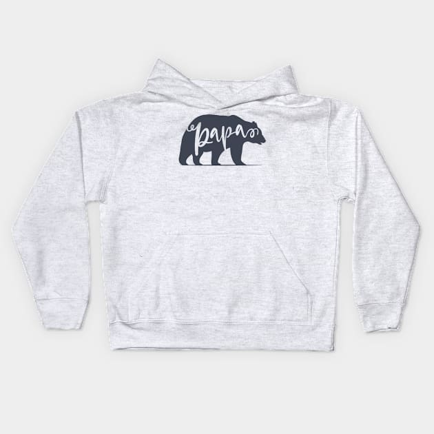 Papa Bear Kids Hoodie by hallyupunch